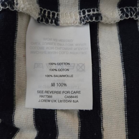 Madewell Setlist Boxy Top Marton Stripe Size M Navy Cotton Nautical Sailor Crop - Picture 8 of 9